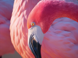 the_flamingo_is_in_focus_and_has_pink_eyes