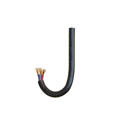 Electric Cable 3D Alphabet or PNG Letters