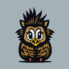 Realistic Cute Emu Vector Logo Icon Sports Mascot flat vector illustration