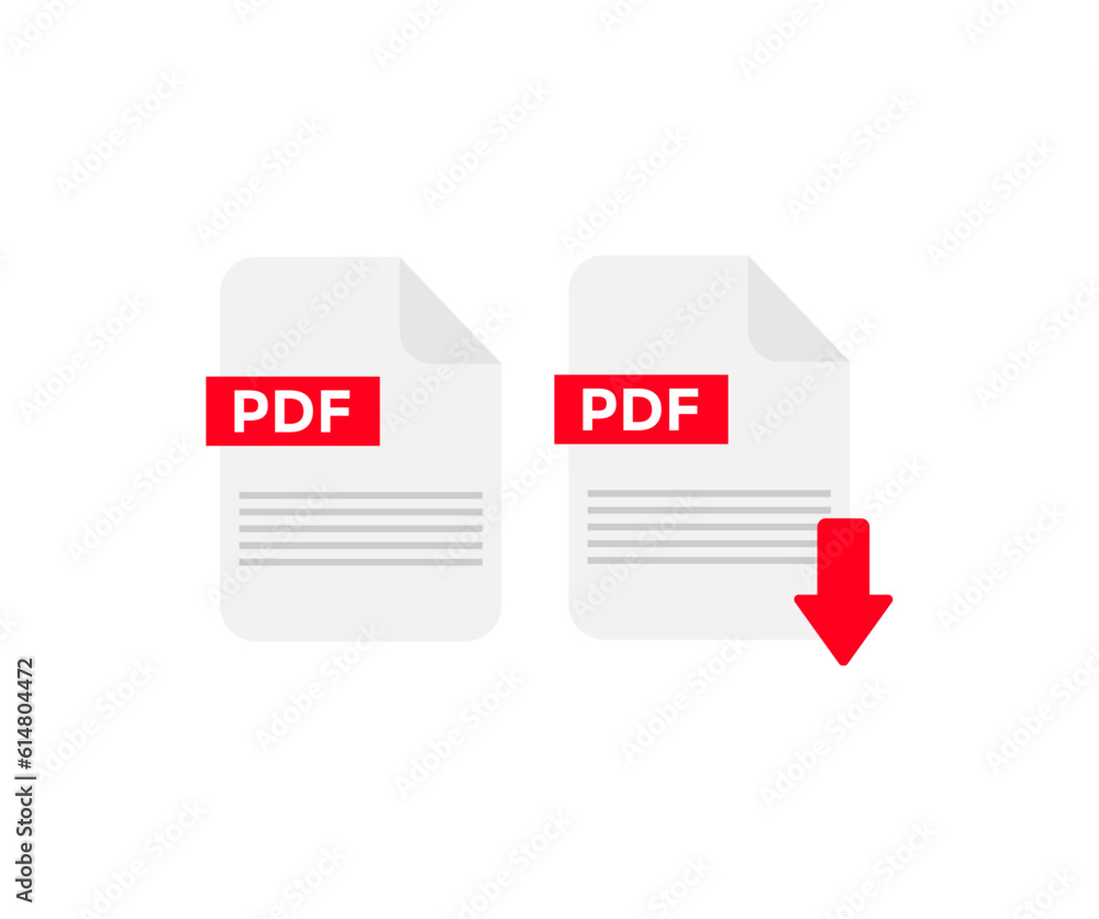 Poster pdf file format icon. pdf file download symbols. format for texts, images. pdf download document ima