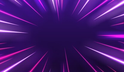 Futuristic neon poster. Trendy music banner template. illustration