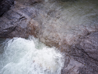water flowing through the river