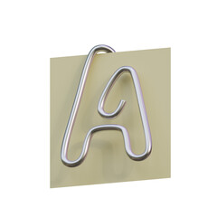 Office Pin 3D Alphabet or PNG Letters