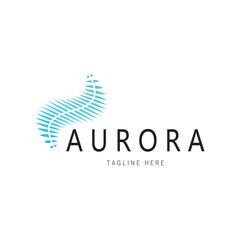 Obraz premium aurora logo design icon illustration vector template