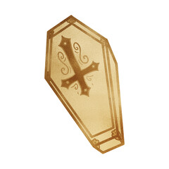 Halloween Coffin With Cross