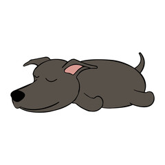 Sleeping Lazy Dog Cliaprt PNG