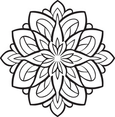 Mandala , colouring book for kids, Colouring Page Vector illustration