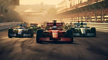 Tuinposter Formula 1 racing Cars, Generative AI © Deep Ai Generation