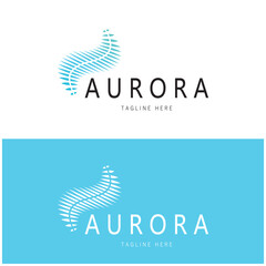 aurora logo design icon illustration vector template