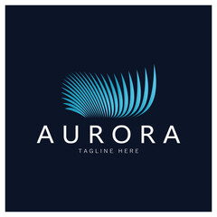 aurora logo design icon illustration vector template