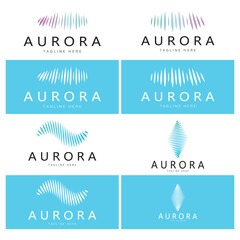 aurora logo design icon illustration vector template