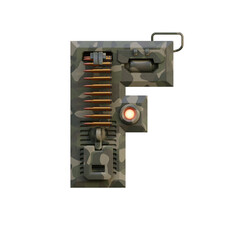 Army Machine 3D Alphabet or PNG Letters
