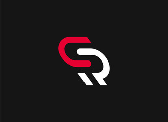 Abstract Initial Letter S SR CR Logo Suitable For Business and Branding Logos. Flat Design Vector Template Elements