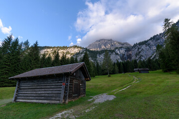wooden house in the mountains