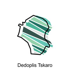 Map of Dedoplis Tsakaro, vector illustration design template, Vector Illustration high quality map of the American state of Georgia