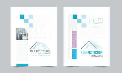 Annual report and business catalog, cover design template