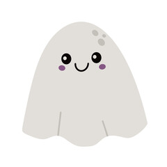 Halloween cute ghost icon cartoon.