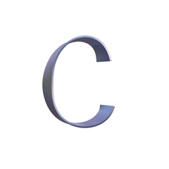 Gradient Waves 3D Alphabet or PNG Letters