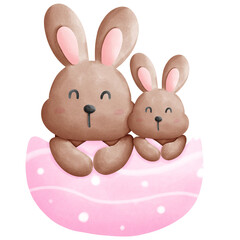 easter bunny with egg