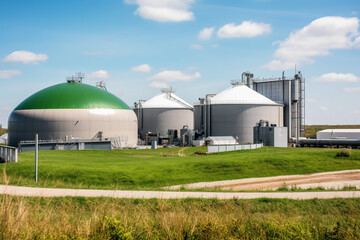 Bioenergy facility, Harnessing the Power of Organic Waste: A Captivating Photograph of a Bioenergy Facility, Where Clean Energy Emerges from the Transformation of Organic Waste