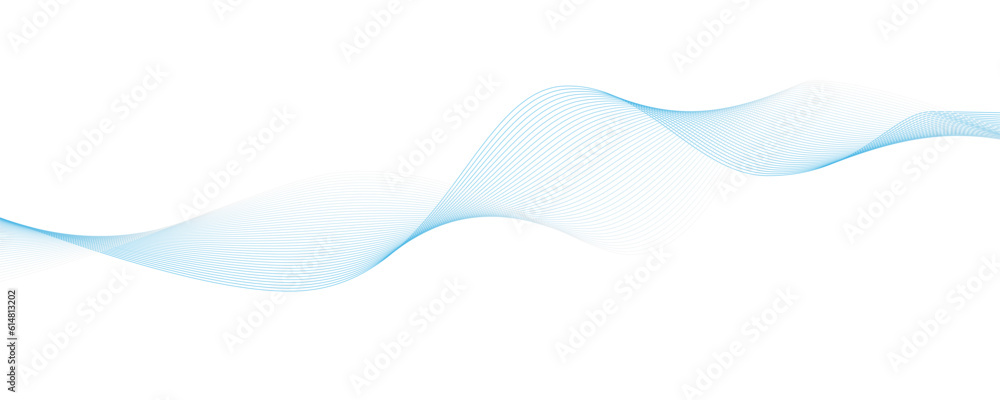 Poster style blue wavy structure or background. lines texture created by bend tool. abstract isolated desig