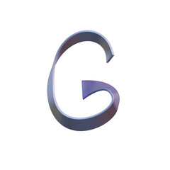 Gradient Waves 3D Alphabet or PNG Letters