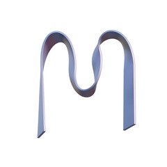 Gradient Waves 3D Alphabet or PNG Letters