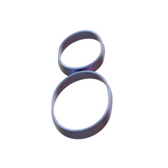 Gradient Waves 3D Alphabet or PNG Letters