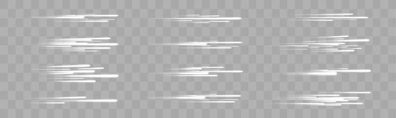 Falling Star. Light glow effect stars bursts with sparkles isolated on transparent background. Glow light effect. Vector illustration isolated © ANATOLII