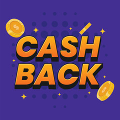 Cash back banner template design