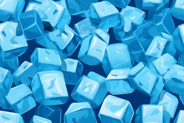 seamless pattern of ice cubes