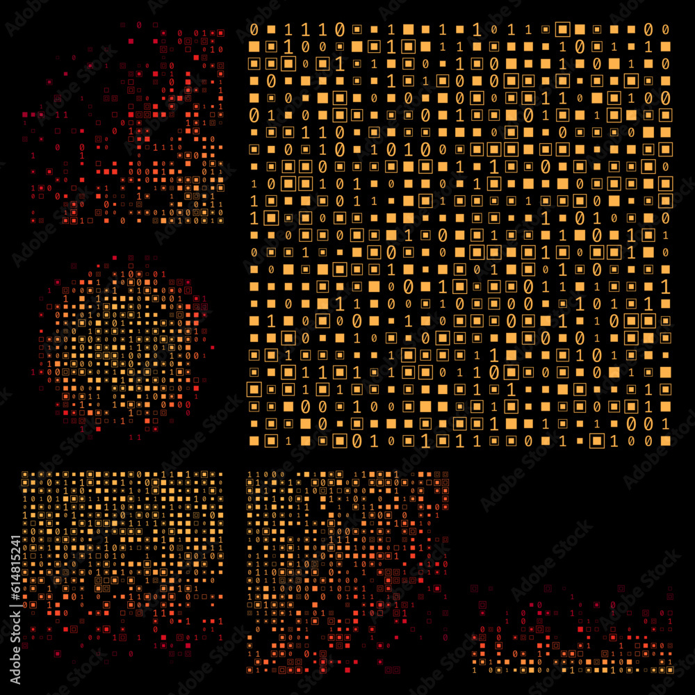 Poster tech background. yellow, orange, red color theme backgrounds. gradient geometric patterns. cool vect