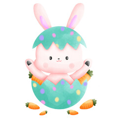 easter bunny with easter egg