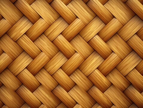wooden woven tile wallpaper Generative AI