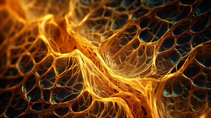 Naklejka premium A close up view of hot melted lava 