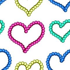 set of hearts seamless abstract pattern background fabric fashion design print wrapping paper digital illustration texture wallpaper colorful image 