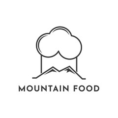 Mountain chef logo design concept for food business restaurant