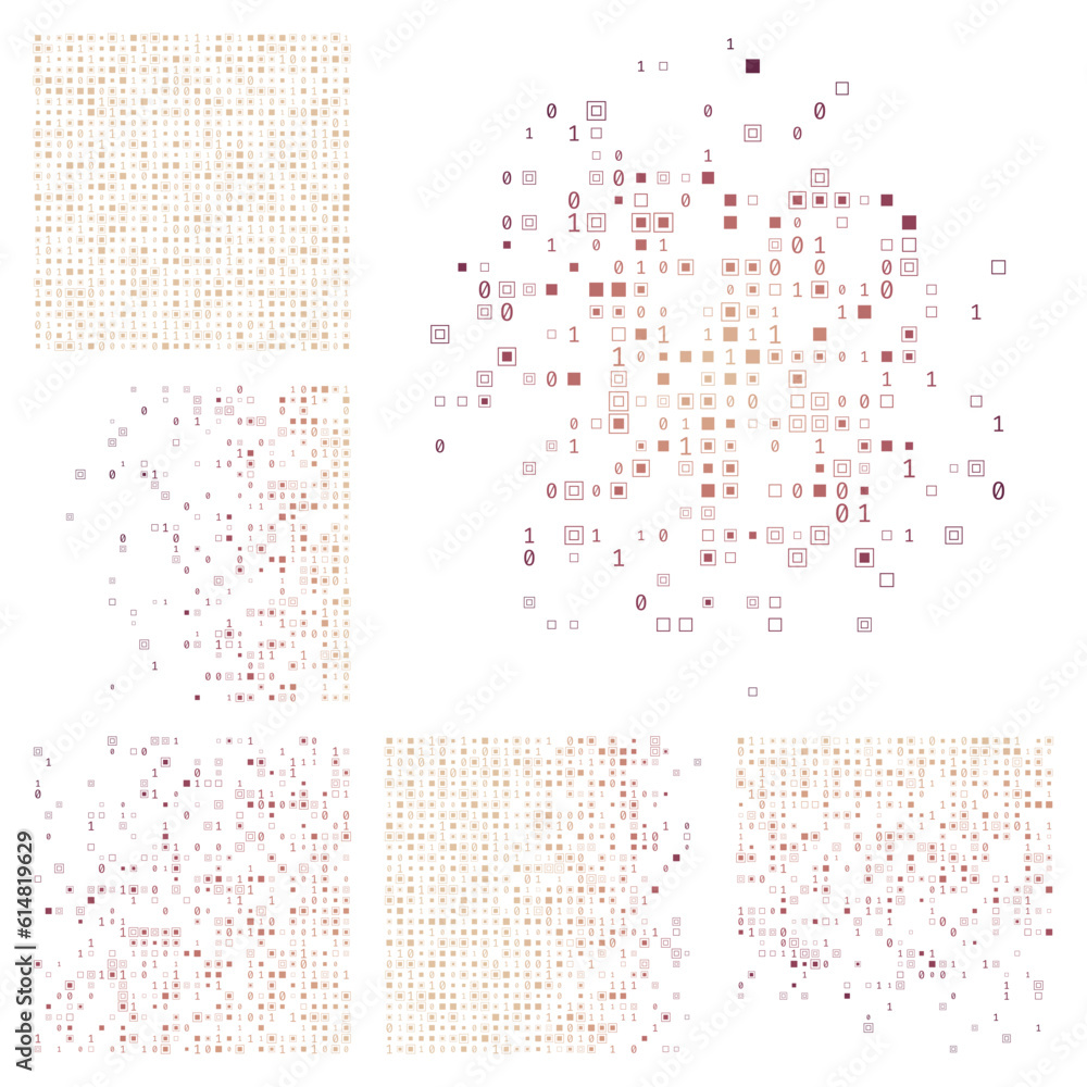 Poster abstract matrix background. yellow and brown color theme backgrounds. gradient geometric patterns. a
