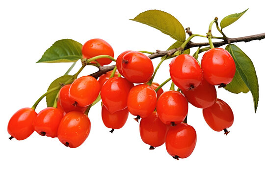 Barbados cherry Fruit , isolated on transparent background, PNG