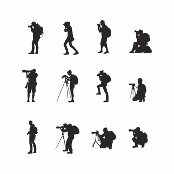 set of photograper vector illustration