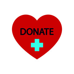 Obraz premium Charity icon, symbol of the heart, donations, help, fund, care.