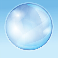 Water bubble on an isolated background.