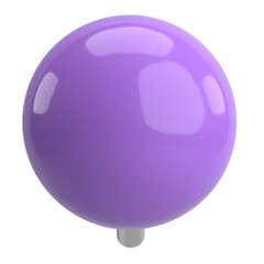 Push pin. Drawing pin. 3D pin. 3D illustration.