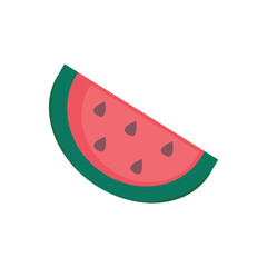Watermelon slice isolated on white background. Watermelon illustration vector