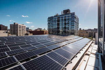 Solar panels on a roof, Harnessing the Sun: A Captivating Photograph of a Rooftop Adorned with Vibrant Solar Panels, Paving the Way for Decentralized Energy Production and Embracing Solar Power
