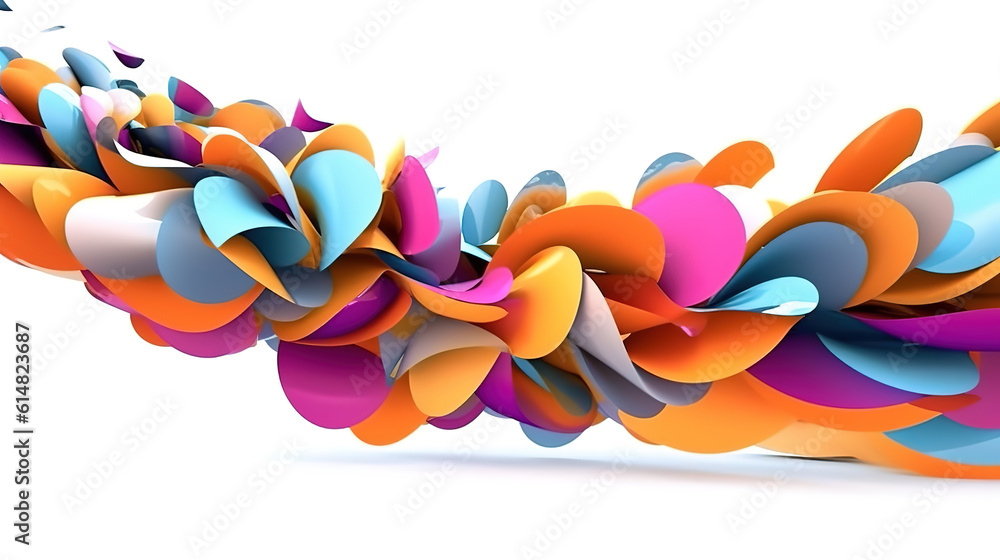 Poster creative background, 3d render of geometric distorted. generative ai