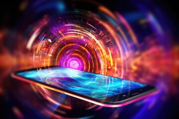 Holographic smartphone- made with Generative Ai	
