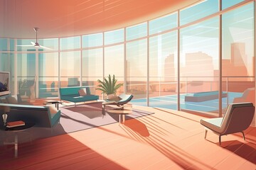 Living room in the morning - made with Generative Ai