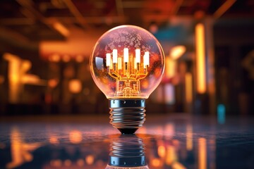 Artistic light bulb - made with Generative Ai