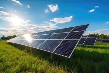 Solar panels in nature - made with Generative Ai